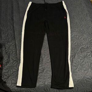 Polo by Ralph Lauren Black Sweatpants with White Logo Print